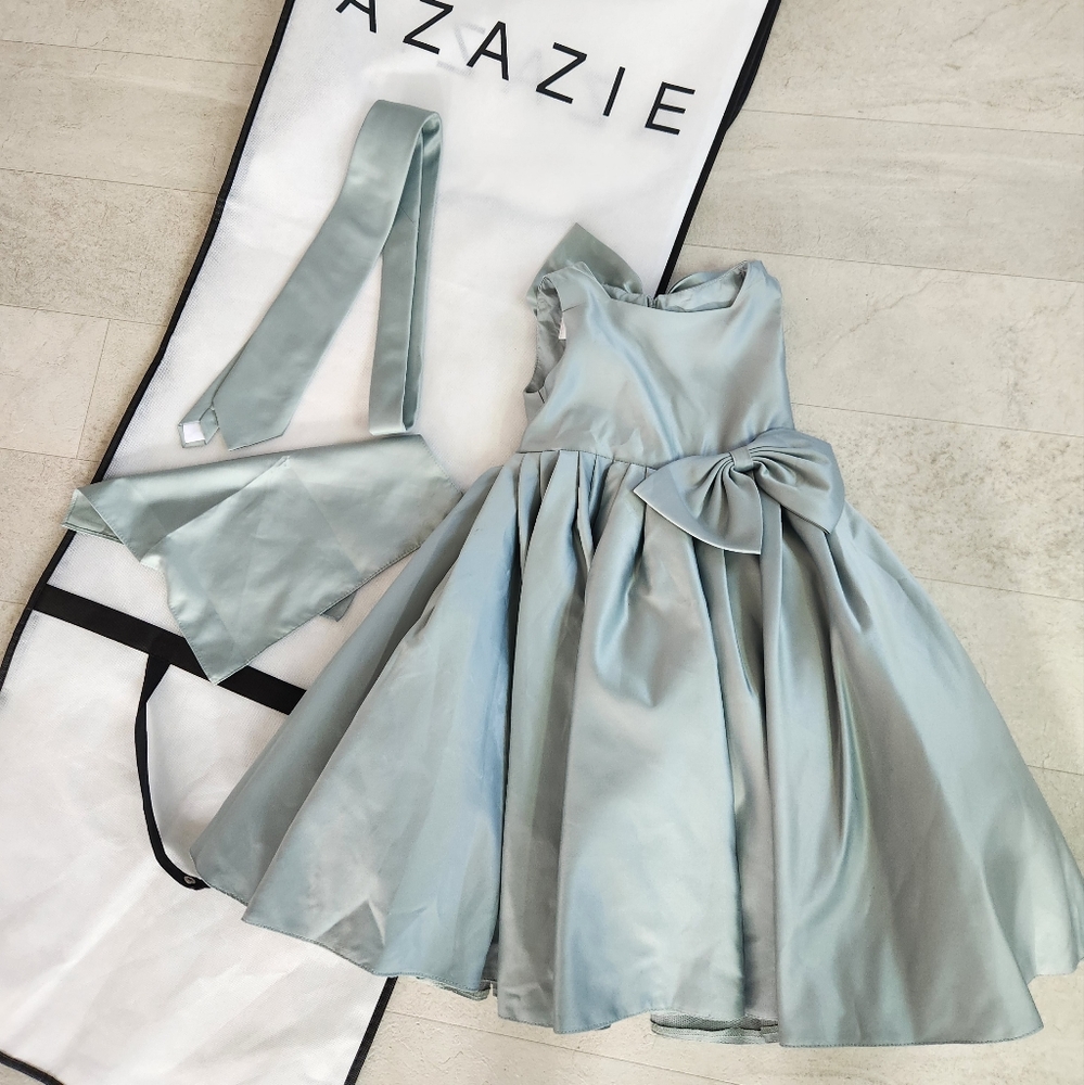 Azazie bo peep flower girl dress